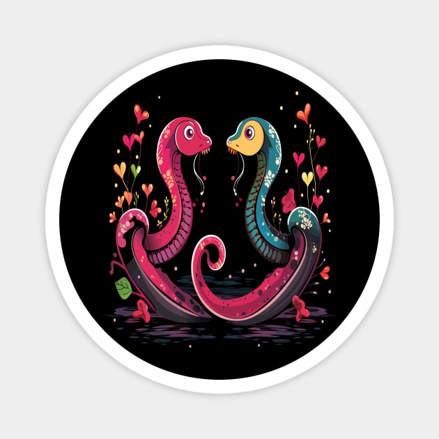 Eel Couple Valentine Magnet by JH Mart